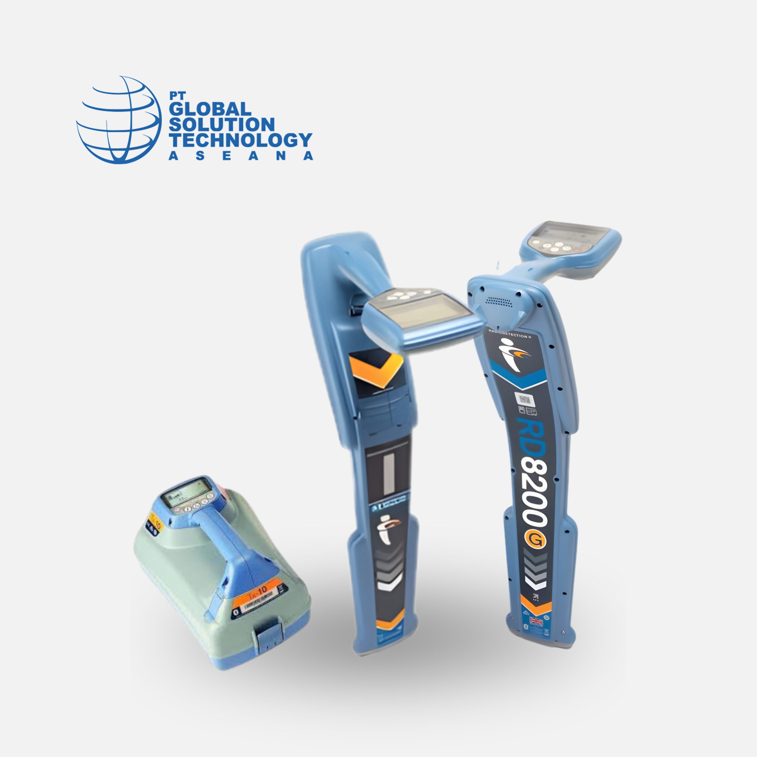 Radiodetection RD8200 cable and pipe locator used for underground utility detection with high accuracy for cable and pipeline survey in NDT applications