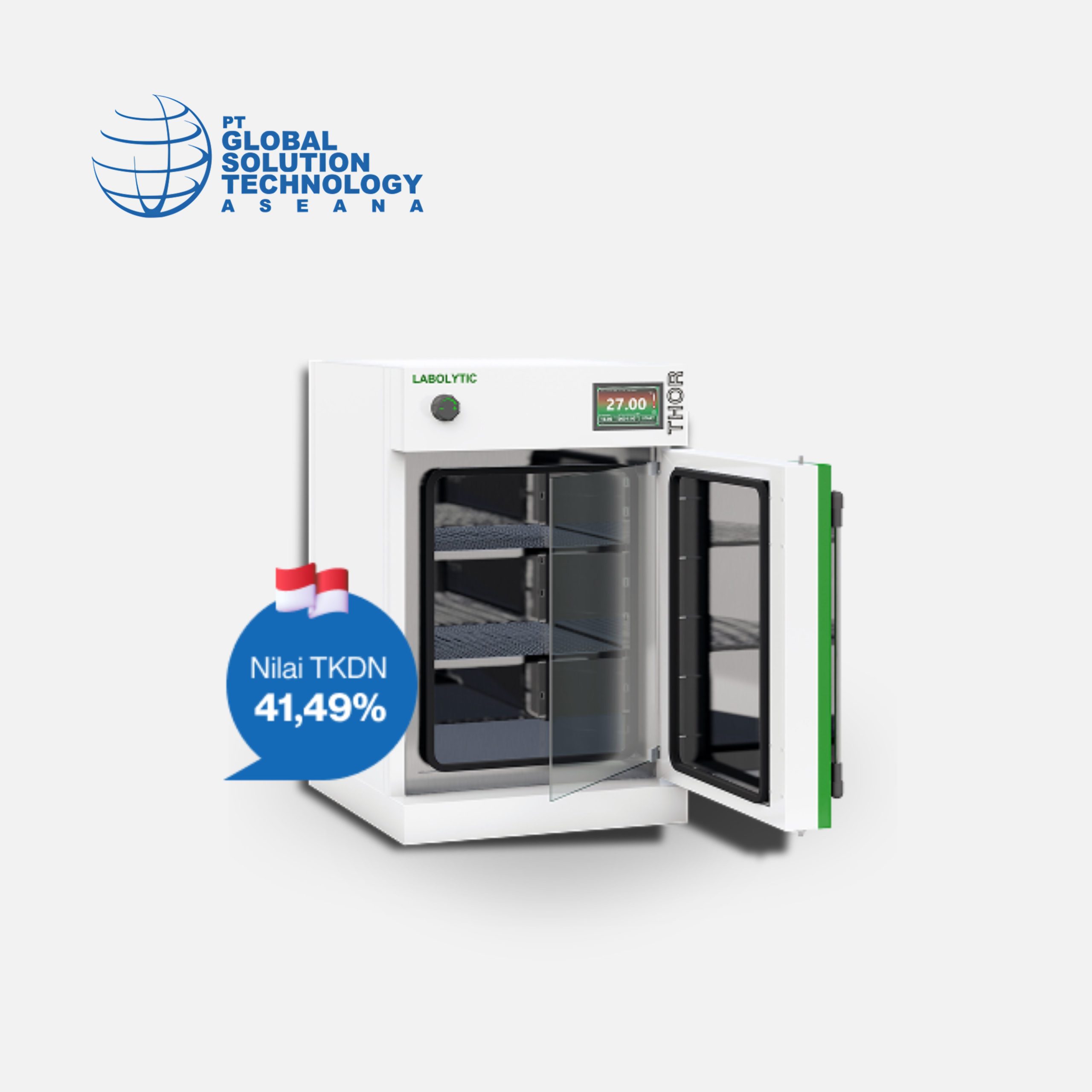 THOR-55 laboratory incubator by Labolytic for microbiology applications in Indonesia